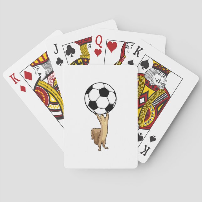ekorre med fotboll casinokort (Baksidan)