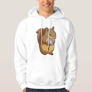 ekorre med lila Flower Hoodie