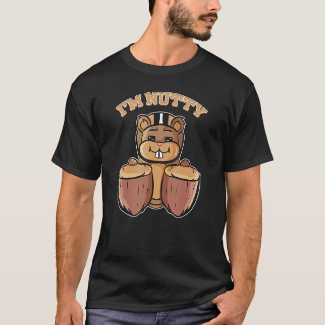 ekorre med Nöt-kläder T Shirt (Framsida)
