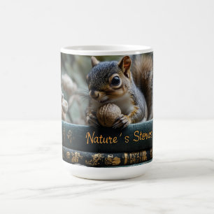 ekorre med Nöt på Antique Bokar, naturens historia Kaffemugg