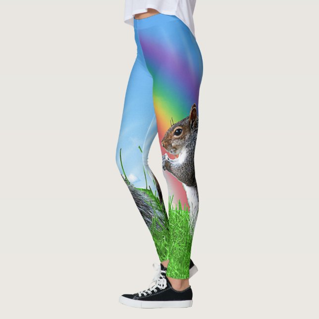 Ekorre med regnbågen leggings (Vänster)