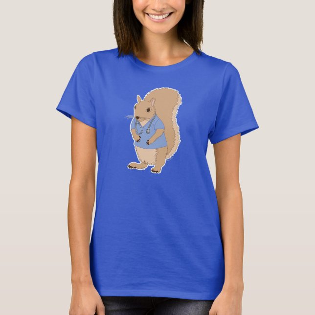 ekorre med snäckor t shirt (Framsida)