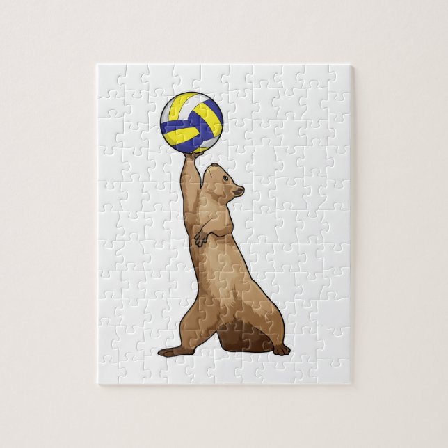 ekorre med Volleyball Pussel (Vertikal)