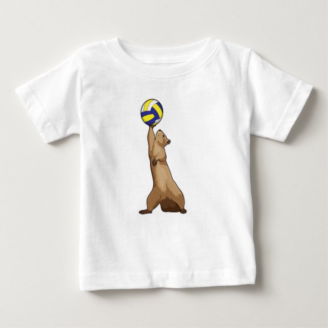 ekorre med Volleyball T Shirt (Framsida)