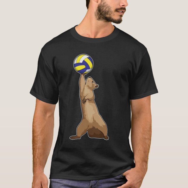 ekorre med Volleyball T Shirt (Framsida)