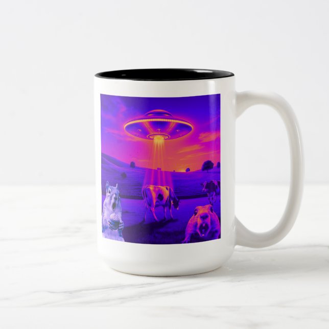 ekorre mugg ufo ko abduction lustig 15 oz mugg (Höger)