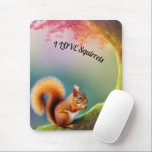 ekorre musmatta<br><div class="desc">ekorre på träd Nice-gåva till vänner eller Kärlek för födelsedagstjuren Bröllop eller Tack</div>