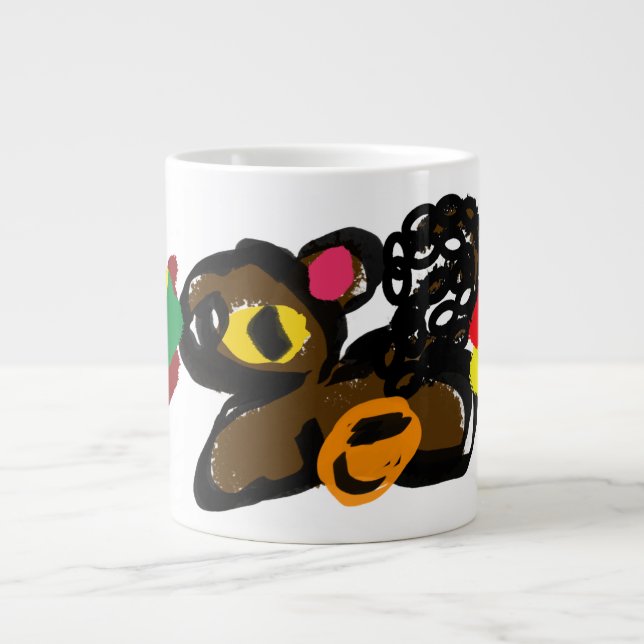 Ekorre nöt baby shower  jumbo mugg (Framsidan)