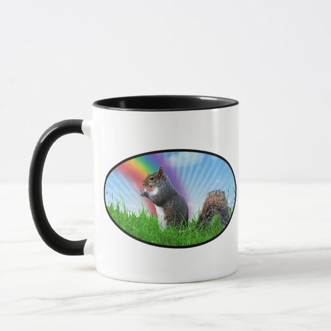 ekorre och Rainbow Himlar Mugg (Vänster)