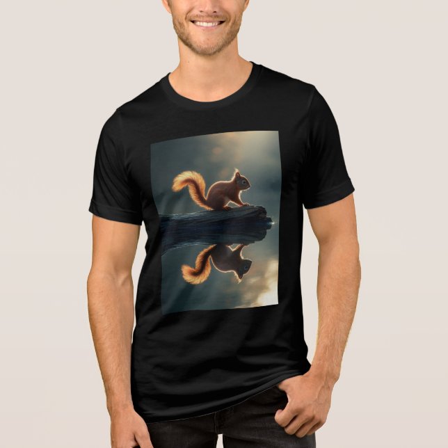 "ekorre och reflexion" t shirt (Framsida)