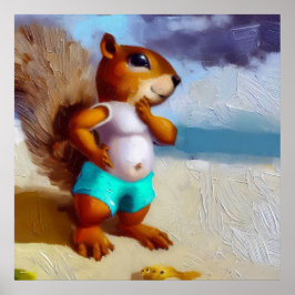 ekorre på ett segment poster