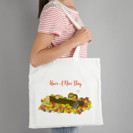 ekorre på gren Tote Bag Tygkasse