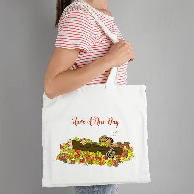 ekorre på gren Tote Bag Tygkasse (Squirrel on branch Tote Bag
)