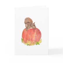Ekorre på Pumpkin Höst