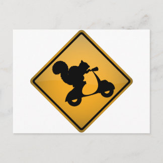 ekorre på Scooter Vykort