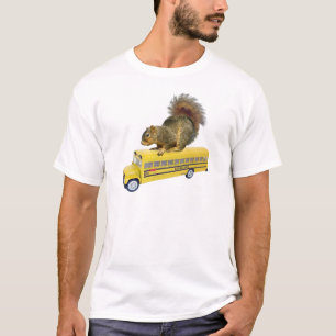 Ekorre på skolbussen t-shirt