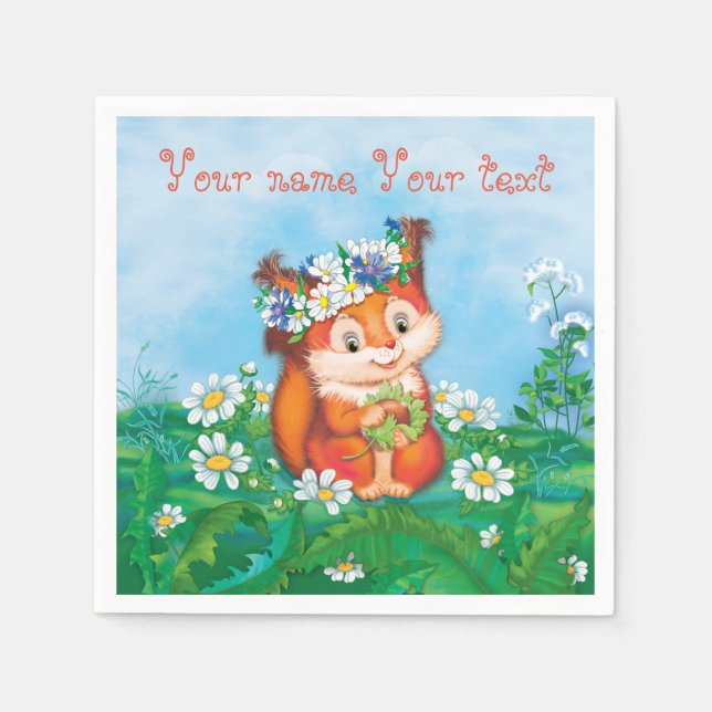 ekorre pappersservett (Framsidan)