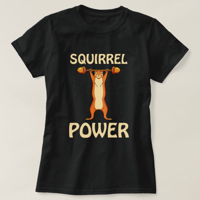 ekorre Power Squirrel Rodent Djur älskare. Perf T Shirt (Design framsida)