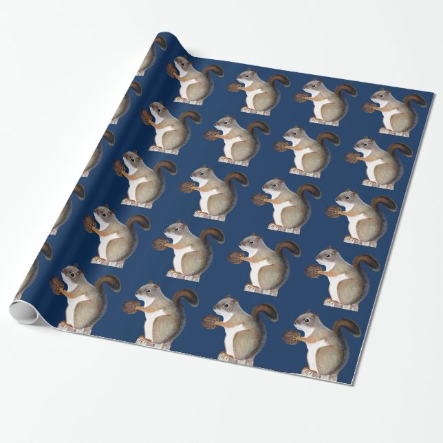 ekorre presentpapper (Utrullad)