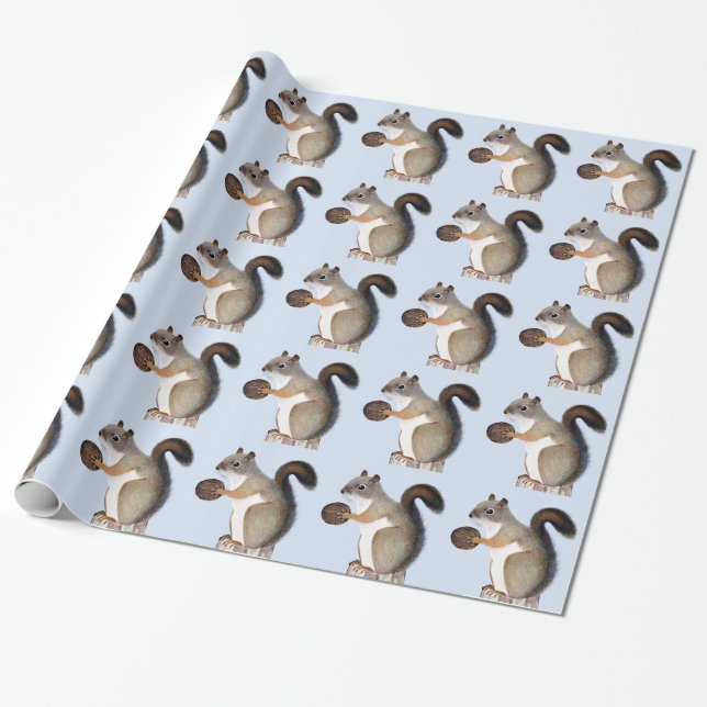 ekorre presentpapper (Utrullad)