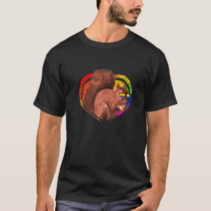 Ekorre Regnbåge Hjärta Djur Hbt Stolt Lgbt T Shirt