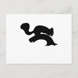 Ekorre Silhuett Chipmunk Djur Gnagare Present Vykort