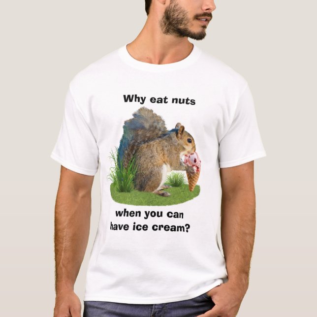 Ekorre som äter glasskotten tee (Framsida)