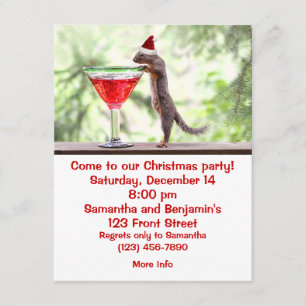 Ekorre som firar jul inbjudningar