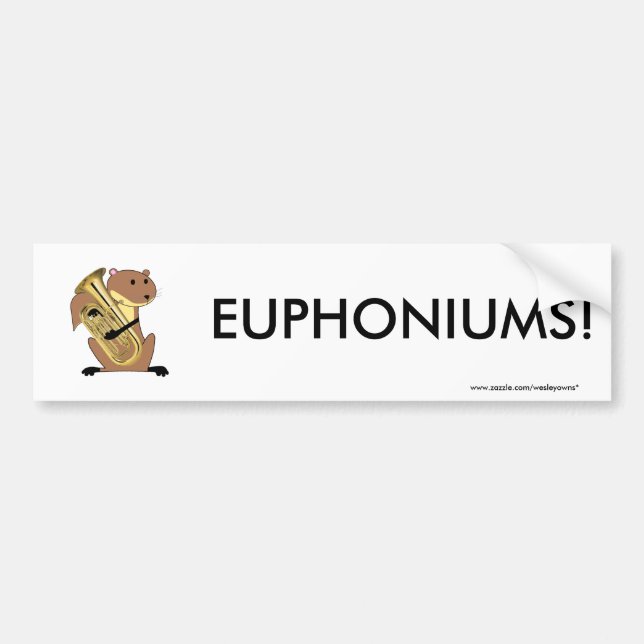 Ekorre som leker euphoniumen bildekal (Framsidan)