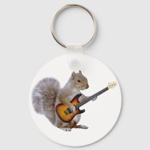 Ekorre som leker gitarren nyckelring