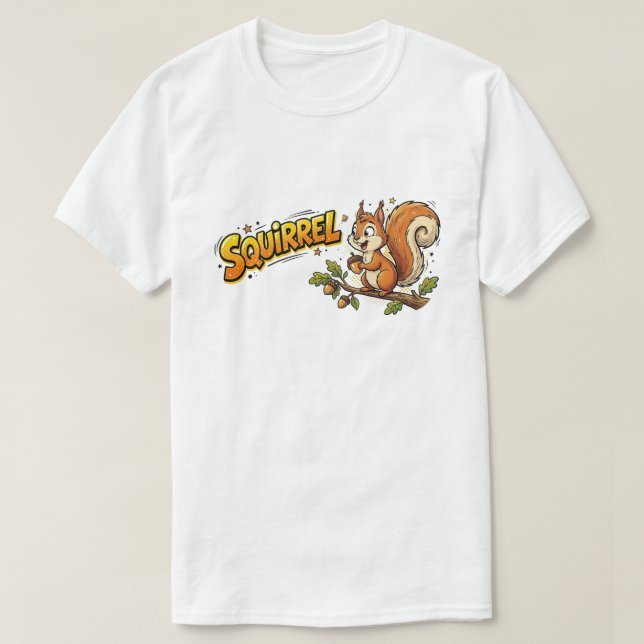 Ekorre T-Shirt Rolig ADHD Distraktion Serietecknin (Design framsida)