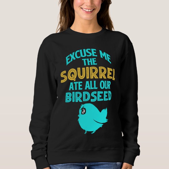 Ekorre till fågelbord t shirt (Framsida)