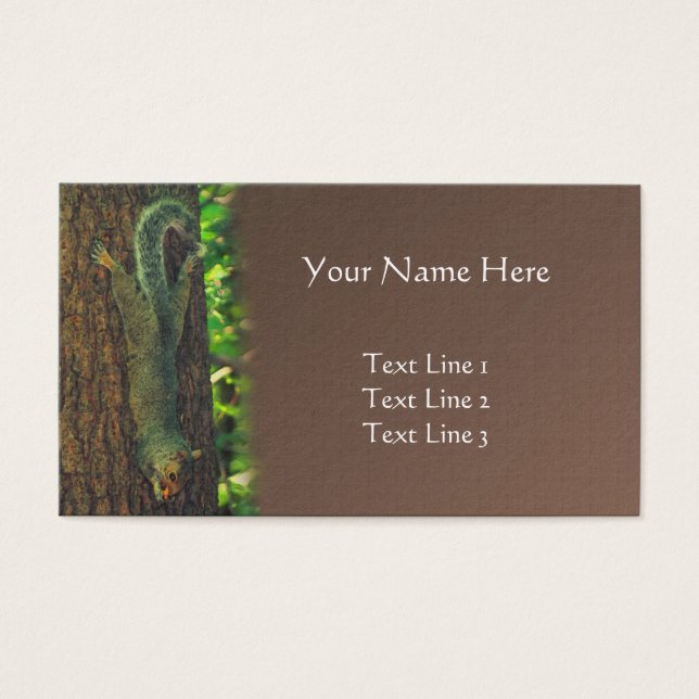 ekorre uppströms djurart Art Visitkort (Framsidan)