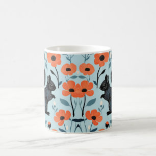 Ekorre Vårblommor Konst Kaffemugg