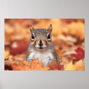 Ekorre Vilda Djur Kärleksfull Porträtt Poster