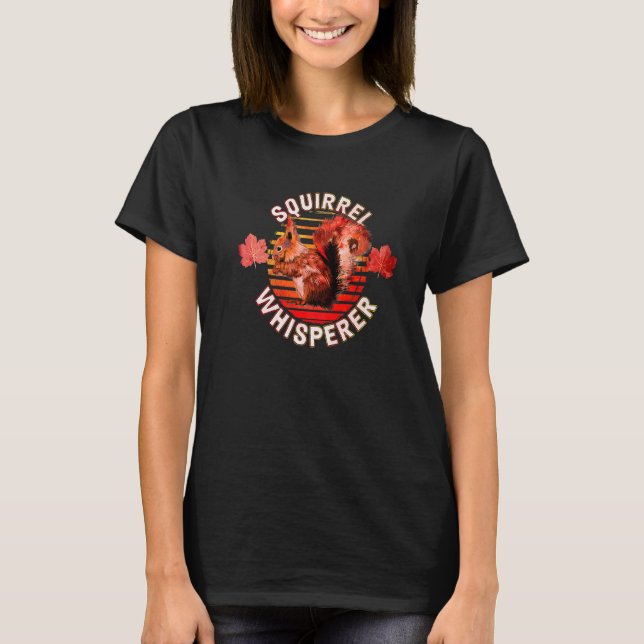 ekorre Whisperer Retro Animal Squirrel T Shirt (Framsida)