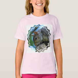 Ekorreansikteflicka T-tröja T-shirt