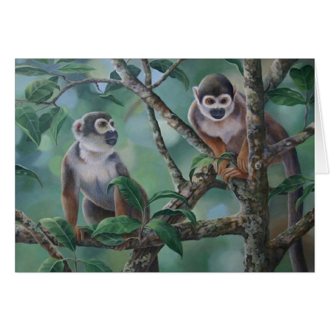 Ekorreapor Hälsningskort (Framsidan Horizontal)