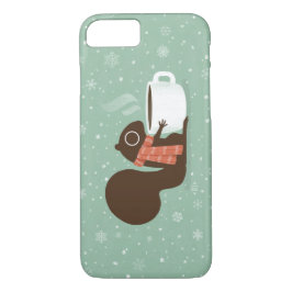 Ekorrekaffeälskare med den randiga scarfen