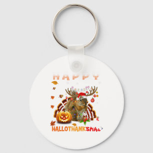 ekorrel Halloween och God jul Lycklig Hallo Nyckelring