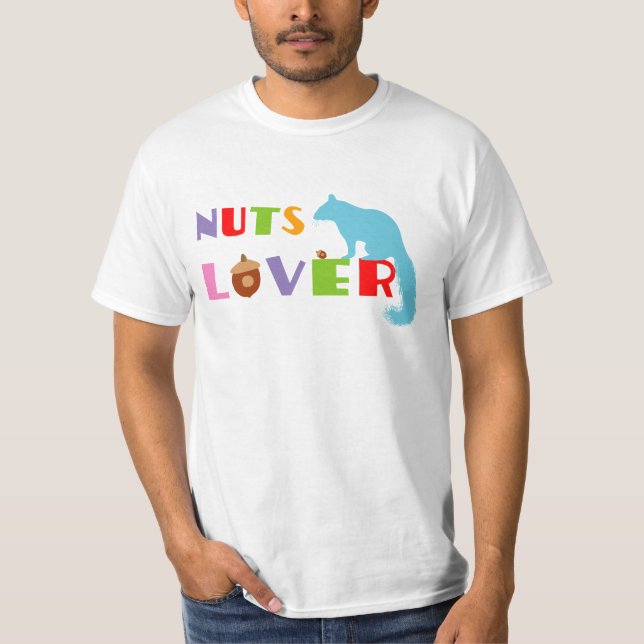 ekorrel Nöt Älskare T Shirt (Framsida)