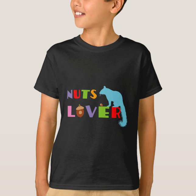 ekorrel Nöt Älskare Tee Shirt (Framsida)