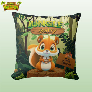 ekorrel Whimsical Nature-Inspired Nursery Art 🐿 Kudde