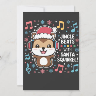 ekorren i hörlurarna och Santa Hat - Jingle Beat Spara Datumet
