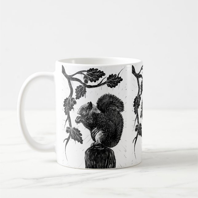 Ekorren och ekollonen kaffemugg (Vänster)