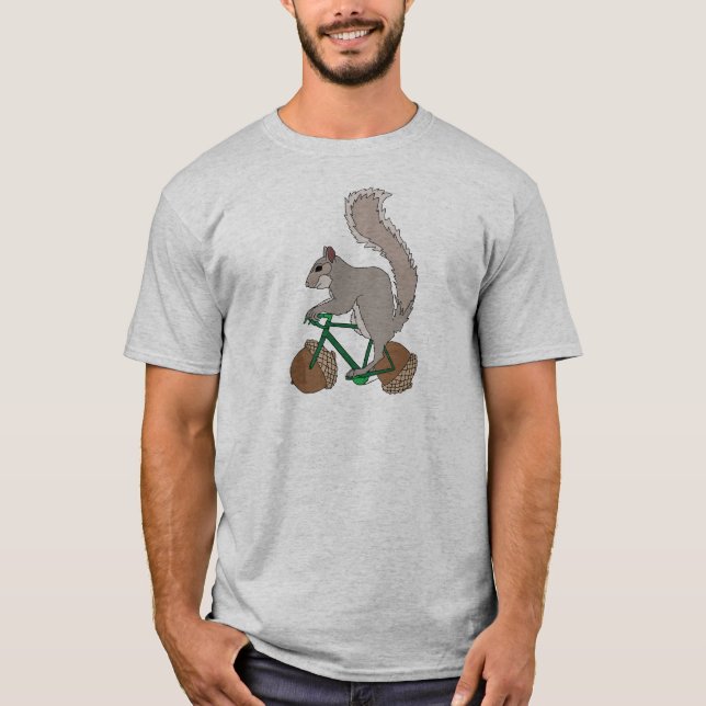 Ekorreridningcykel med ekollonhjul tee shirt (Framsida)
