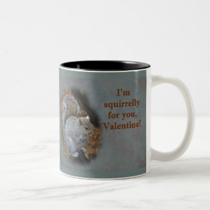 Ekorrevalentin kort för dag Två-Tonad mugg