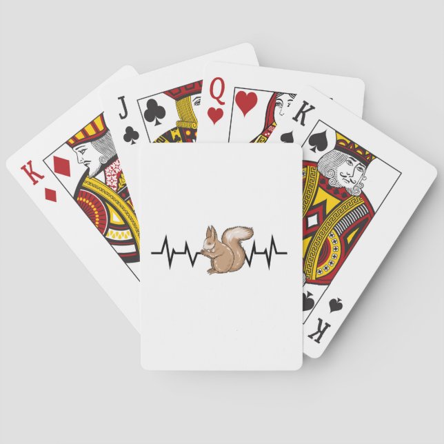 Ekorrhjärtat Ekorrälskare Casinokort (Baksidan)