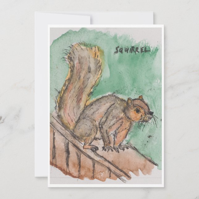 Ekorrkort Julkort (Framsida)