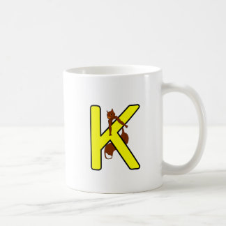 Ekorrmugg Bokstav K Vänsterhand Kaffemugg